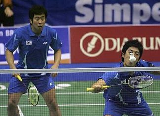 Solid combination: South Korea&rsquo;s Lee Yong-dae (right) and Jung Jae-sung are teaming up again to beef up their country&rsquo;s cast at the Sudirman Cup.